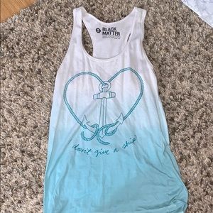 Tiffany blue ombré tank top